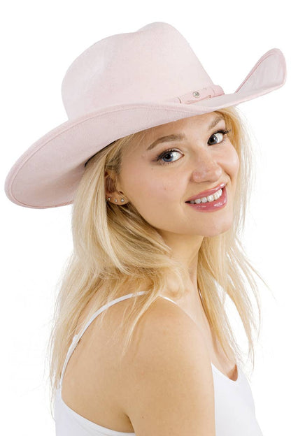 Faux Nubuck Suede Cutter Cowboy Hat