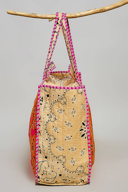 LOVE Bandana Quilted Tote Bag