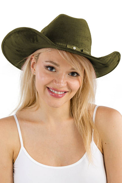 Faux Nubuck Suede Cutter Cowboy Hat