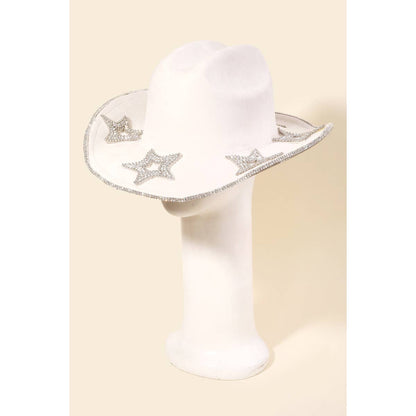 Rhinestone Trim Star Cowboy Hat