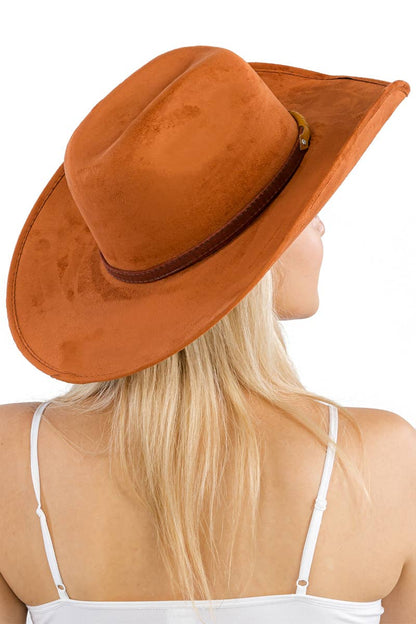 Faux Nubuck Suede Cutter Cowboy Hat