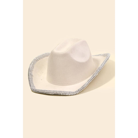 Rhinestone Trim Cowboy Hat